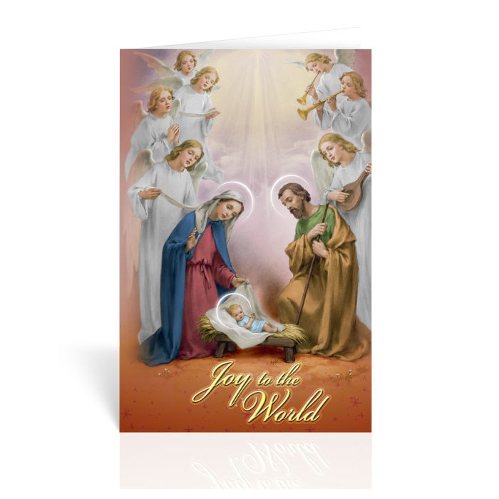 Holy Family Manger Scene - Greeting Card