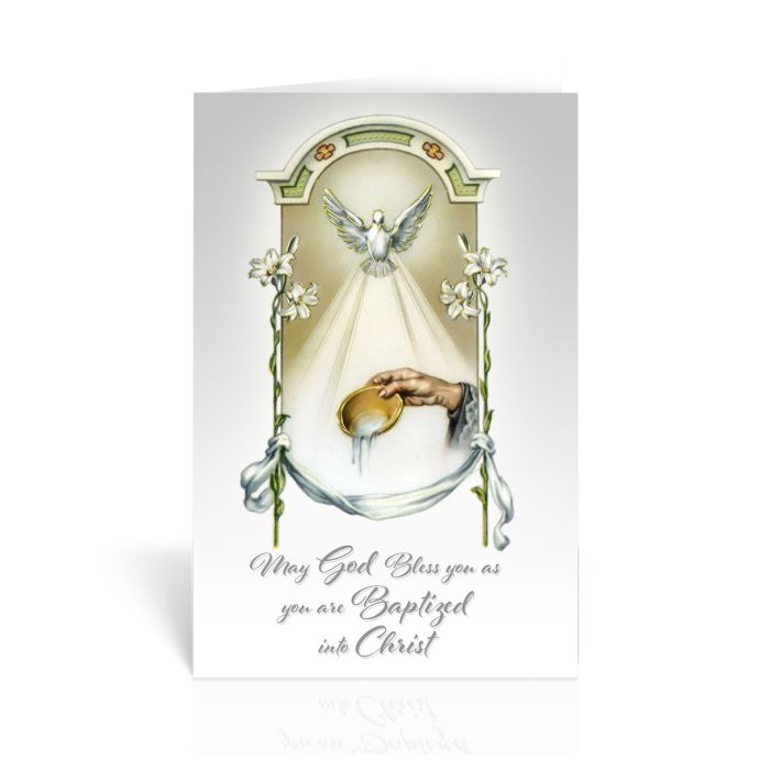 May God Bless You As You Are Baptized Greeting Card