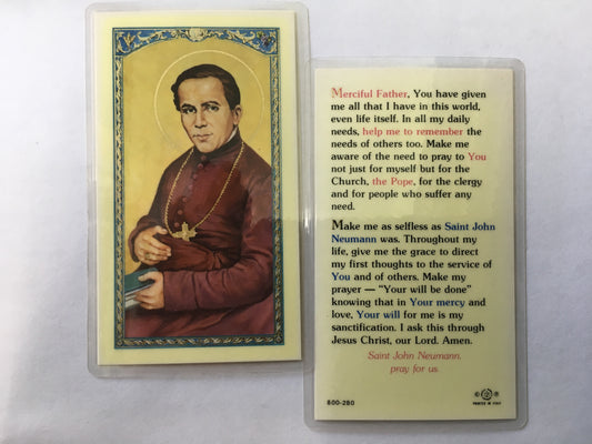 St. John Neumann - Holy Card