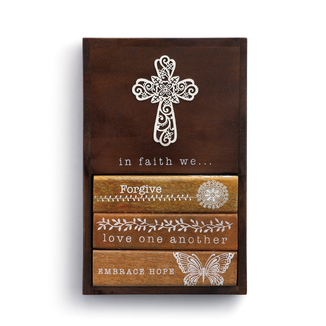 " In Faith we...Trust, Love one another, find serenity " Wall Art