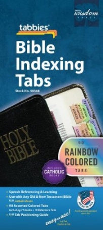 Bible Indexing Tabs with rainbow colored tabs