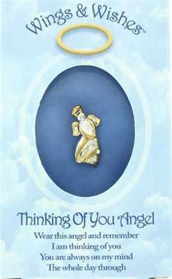 Thinking of you angel pin