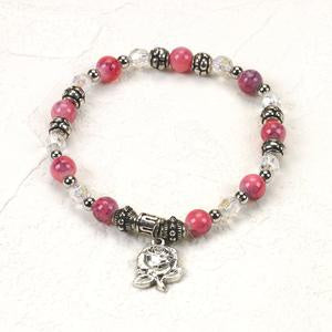 Hope - Italian Saint Stretch Bracelet with Prayer Card -