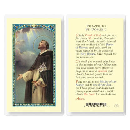 St. Dominic Holy Card