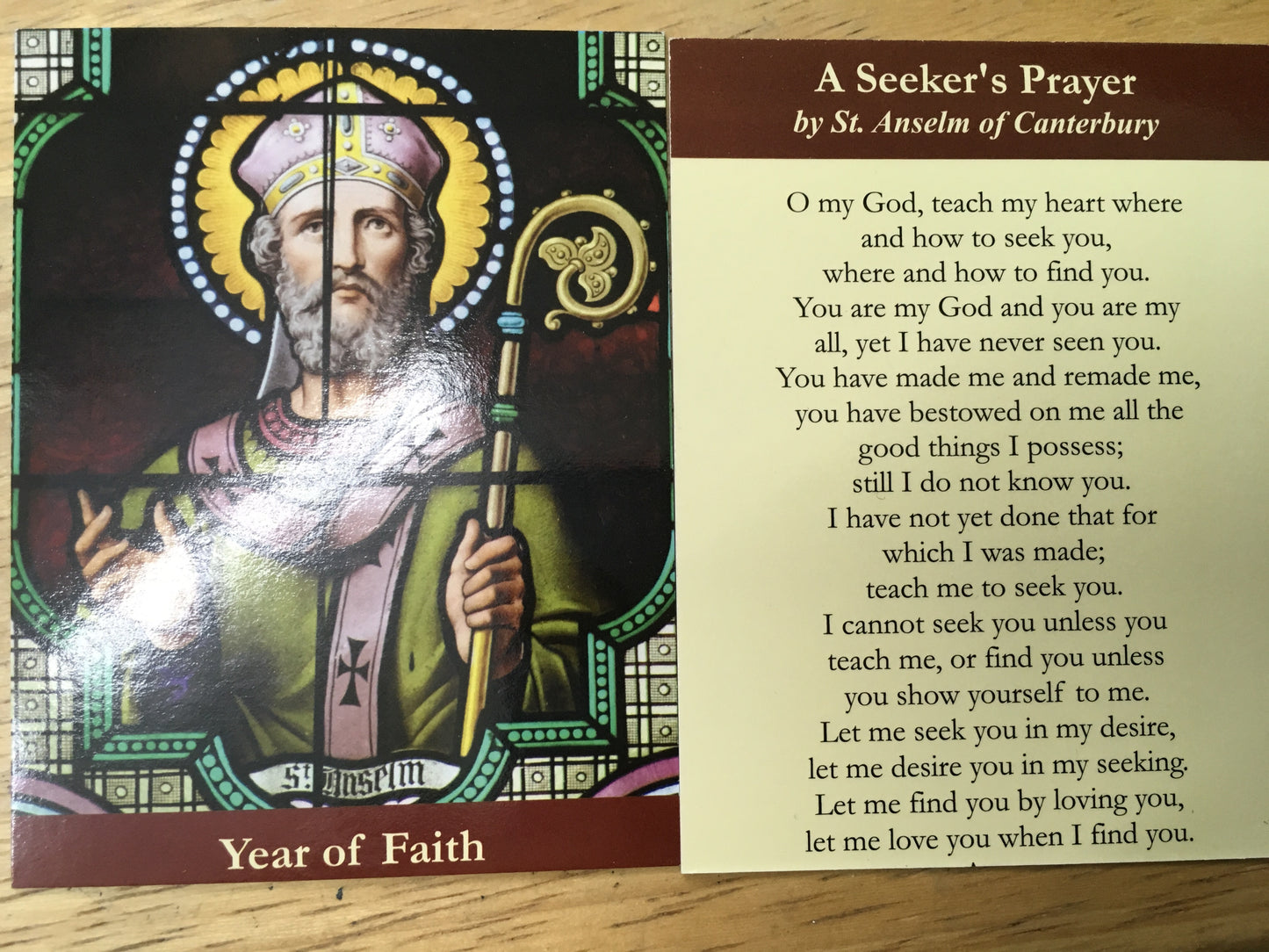 St. Anselm of Canterbury - A Seeker’s Prayer - Holy Card