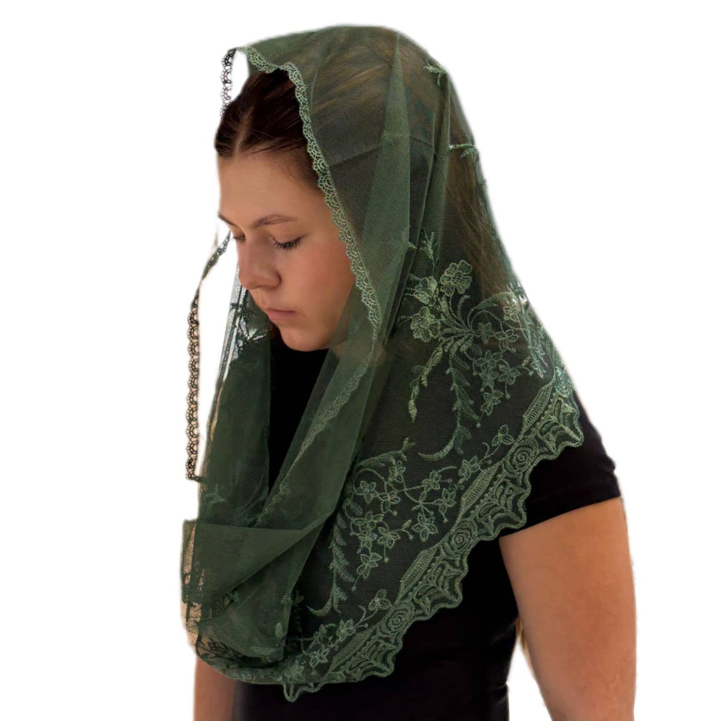 Green Veil Mantilla - St. Veronica Infinity Veil