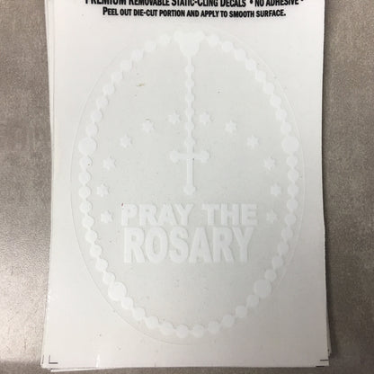 “Pray the Rosary”Auto Emblem - Window Cling
