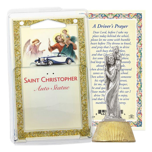 Saint Auto Statue with Prayer Card