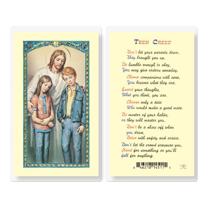 Teen Creed Holy Card