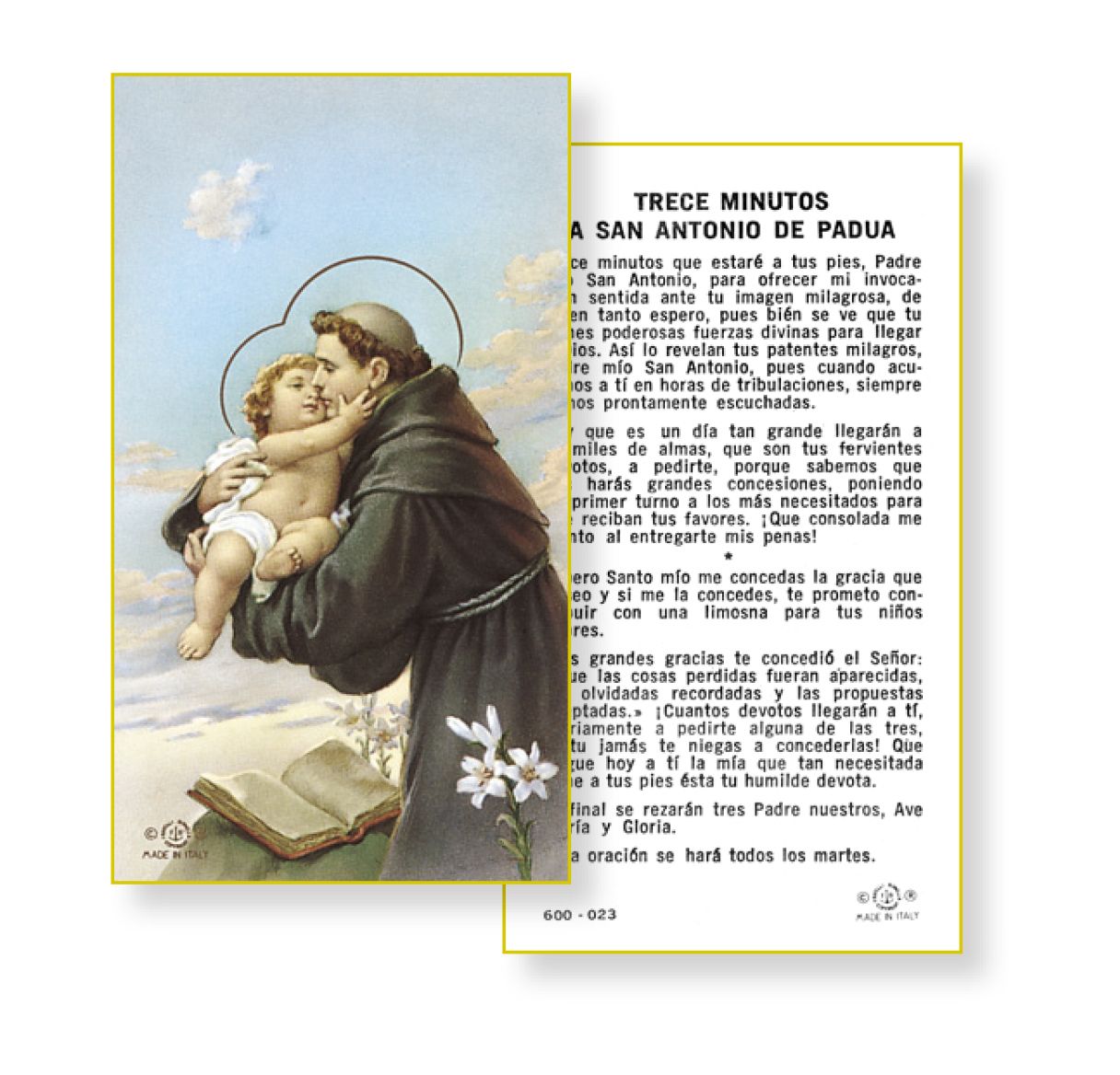 San Antonio - Estampita, Holy Card