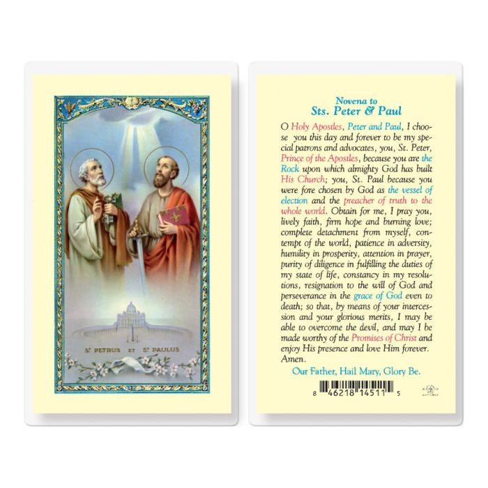 Novena to Sts. Peter and Paul Holy Card