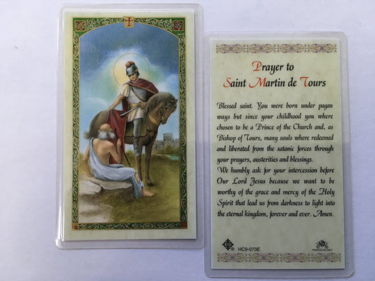 St. Martin de Tours - Holy Card - SFI