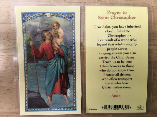 St. Christopher - Holy Card