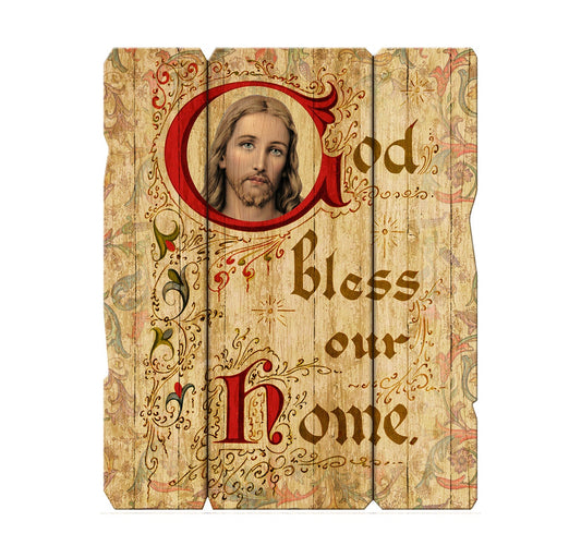 God Bless our home wall plaque