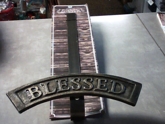 "Blessed" Over the door Wreath holder