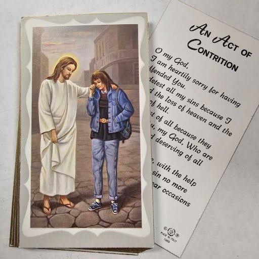 Act of Contrition Holy Card