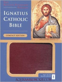 Ignatius Bible (Compact) - Burgundy with zipper