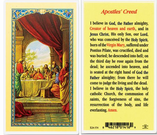 Apostles' Creed Holy Card