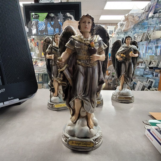 St. Zadquiel the Archangel statue - 8 inches