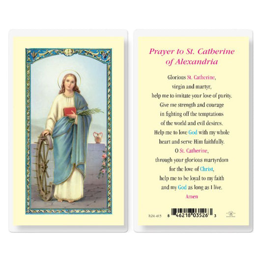 St. Catherine of Alexandria Holy Card