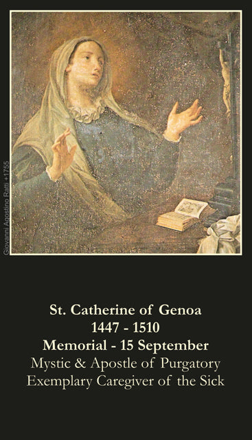 St. Catherine of Genoa Holy Card