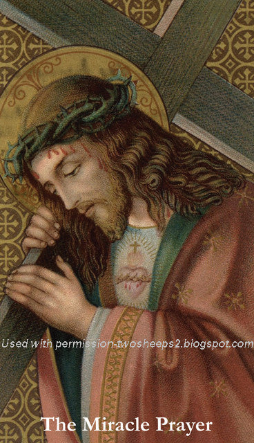 The Miracle Prayer Holy Card