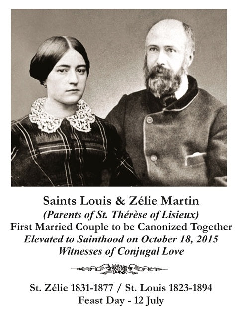 Saints Louis & Zelie Martin Holy Card - Parents Of St. Therese Of Lisieux