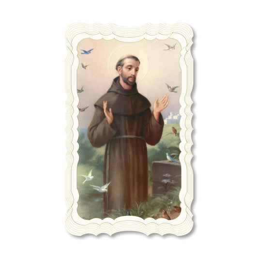 St. Francis of Assisi Holy Card - Blank on Back