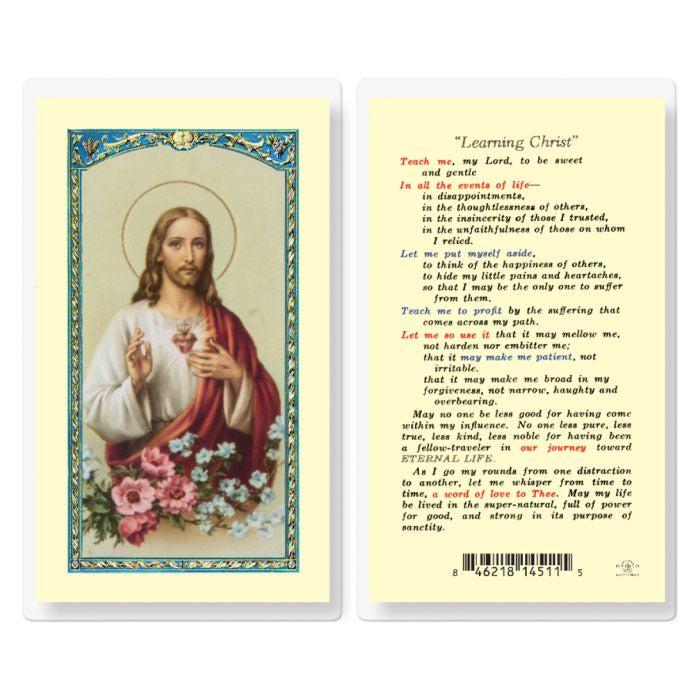 Sacred Heart of Jesus  Learning Christ Prayer Holy Card