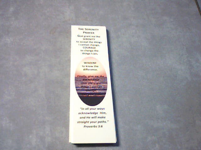 The Serenity Prayer bookmark