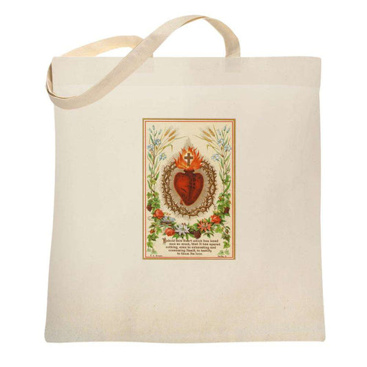 Behold This Heart, Sacred Heart - Canvas Tote Bag