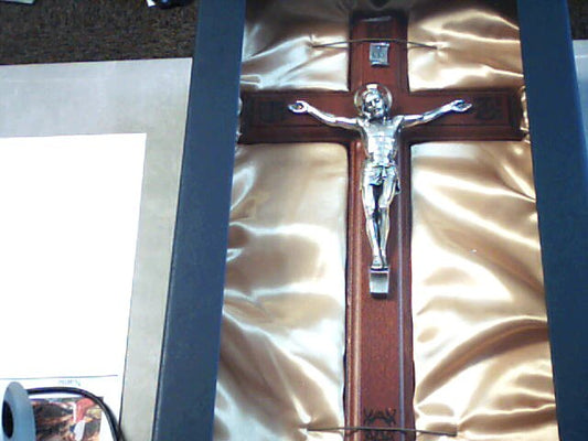 11 inch Rosewood Crucifix with IHS engraved at 4 points