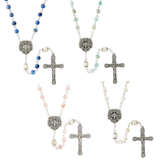 Glass River Pearl Rosary - (Color Variants)