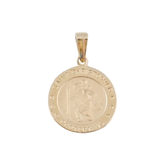 St. Christopher Small Medal - 14 Kt Gold