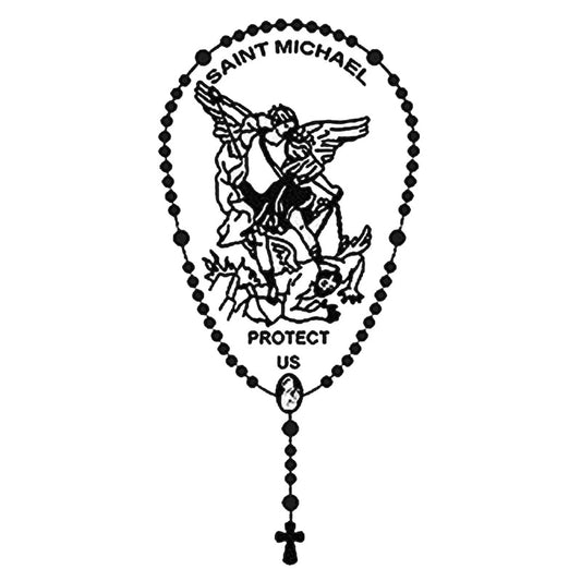 St. Michael the Archangel and the Rosary Auto Emblem (Sticker)