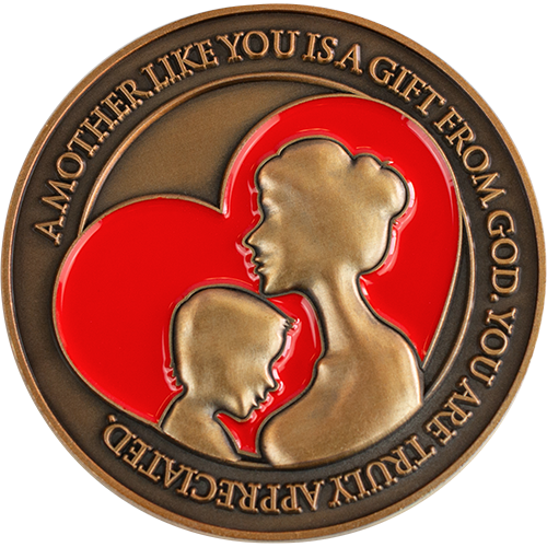 Mother's Appreciation Antique Gold Plated Challenge Coin