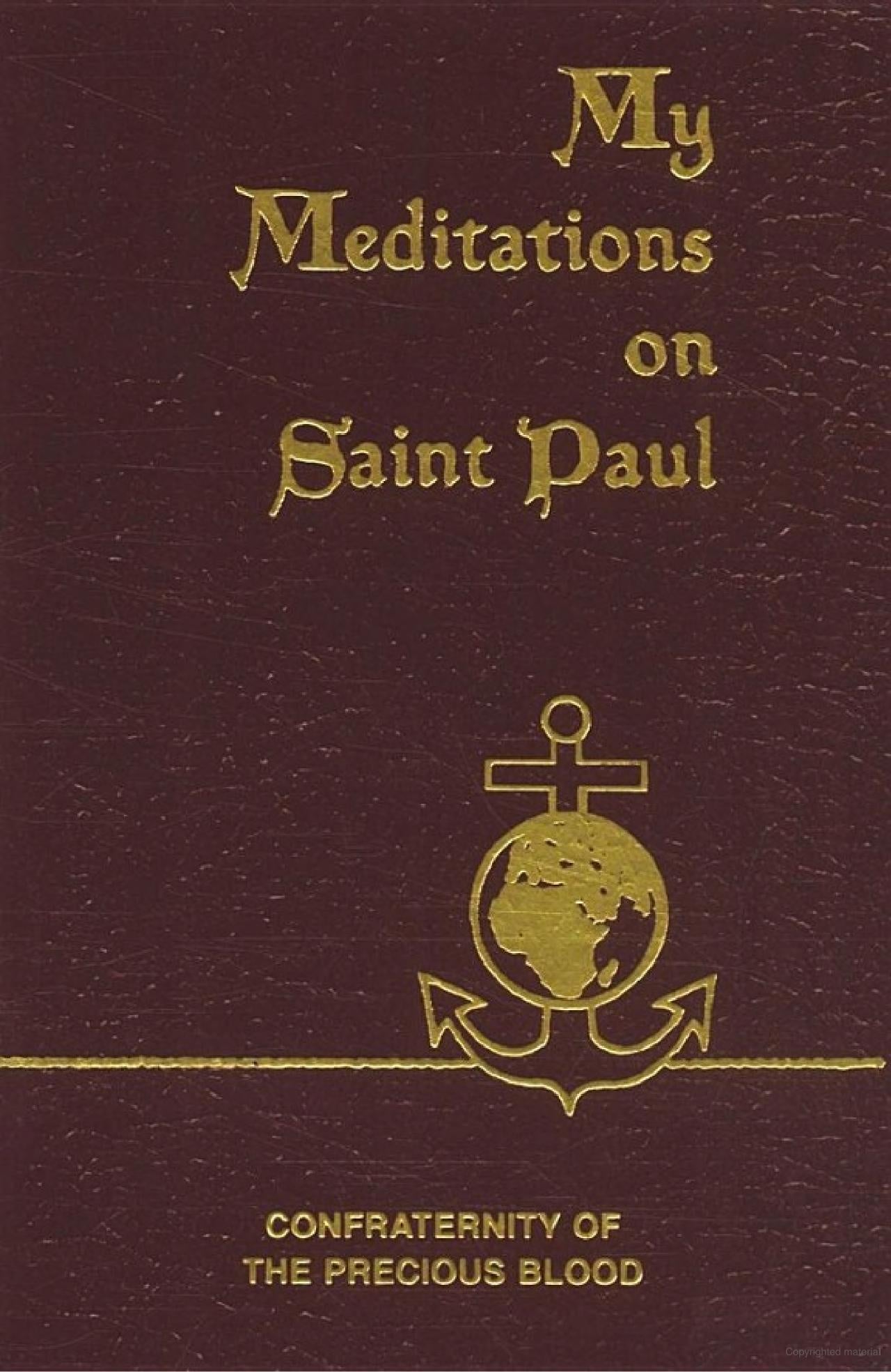 My Meditations On Saint Paul By Rev. James E. Sullivan, M.S.