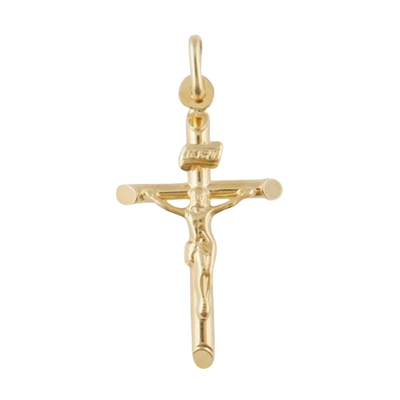 Crucifix in 14 kt Gold Medal