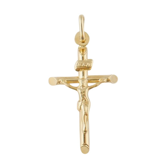 Crucifix in 14 kt Gold Medal