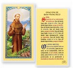 Oracion de San Francisco estampita - St. Francis Holy Card in Spanish