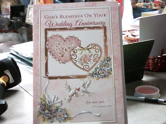 Greeting card - God's blessings on your wedding anniversary