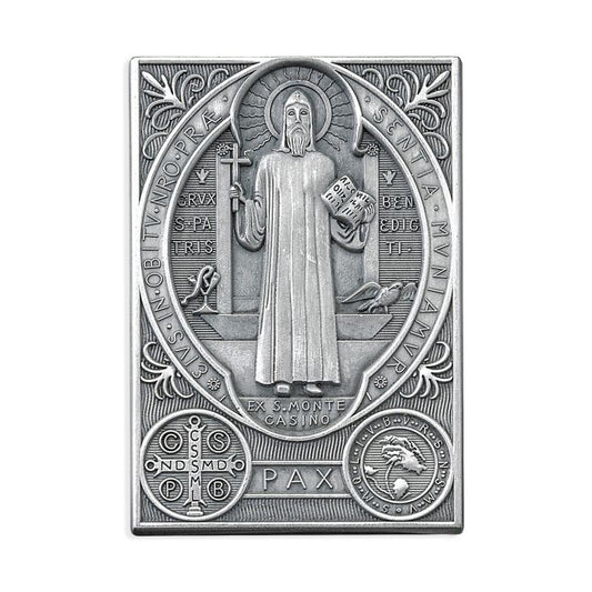 St. Benedict Visor Clip - Pewter