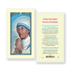 Oracion a la Santa Teresa de Calcuta estampita - Prayer to St. Teresa of Calcutta holy card in Spanish