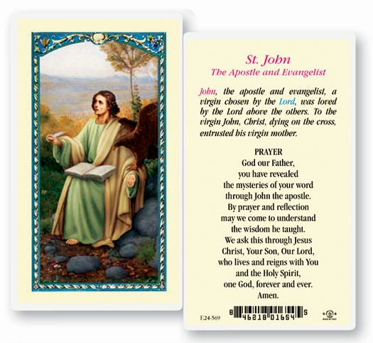 St. John the Apostle and Evangelist - Holy Card