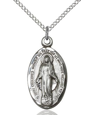 Miraculous Medal, Sterling Silver