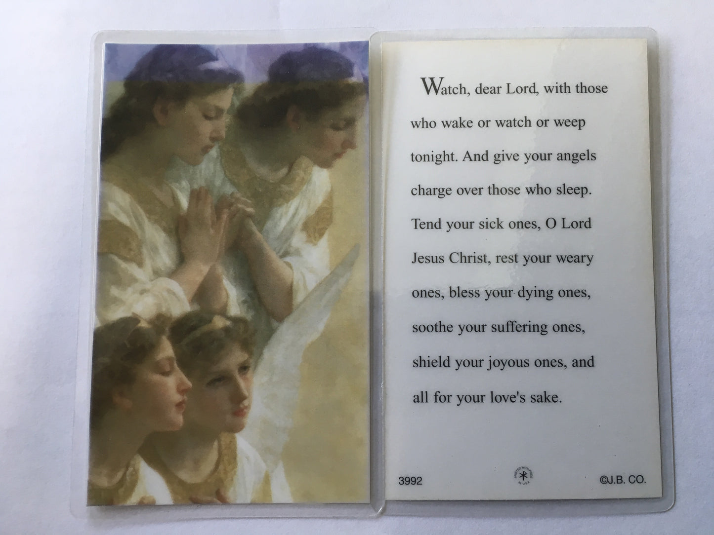 Guardian Angel - Holy Card - JBCO