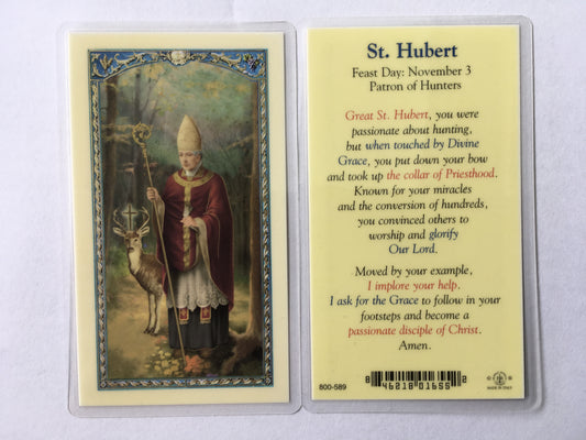 St. Hubert - Holy Card