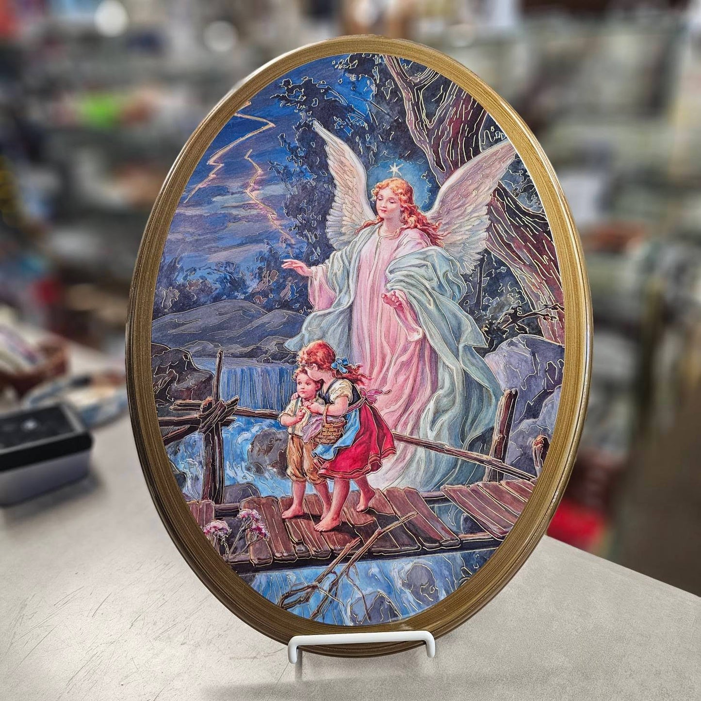 Guardian Angel, Oval Picture - 17"