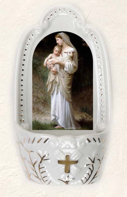 The Innocence Porcelain Holy Water Font