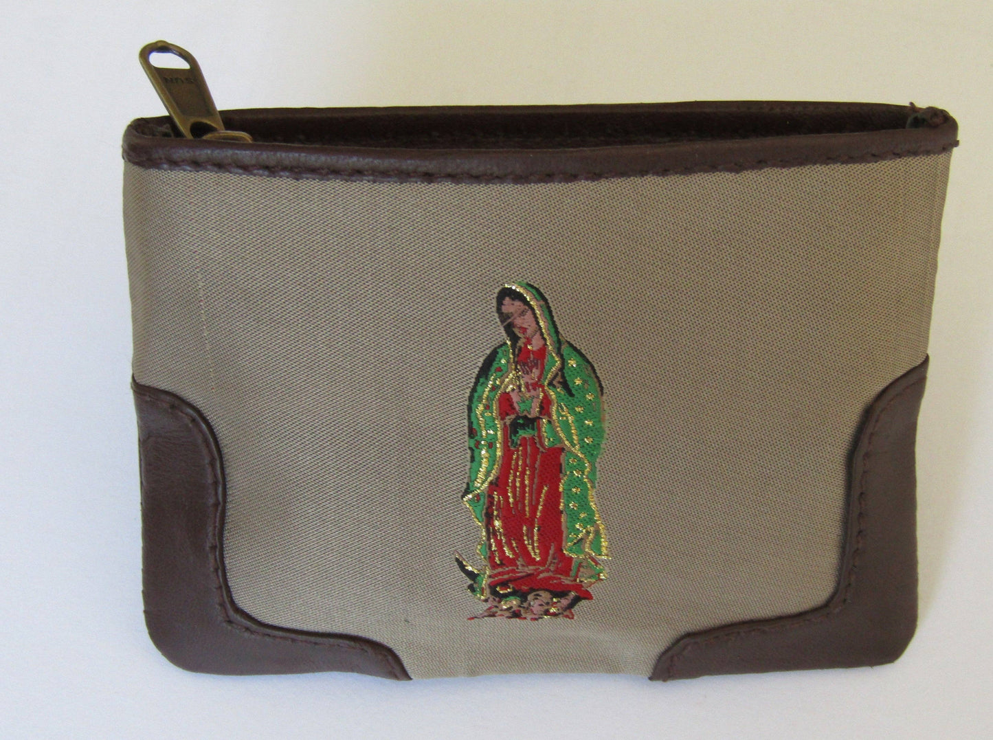 Tapestry & Trimmed Leather Our Lady of Guadalupe Rosary Case